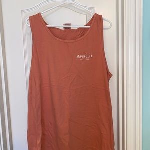 Orange magnolia comfort colors tank size L